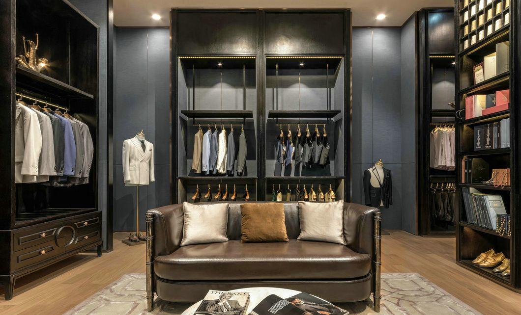 high-end garment shop interior design ideas cheapest price for show room OUYEE-3