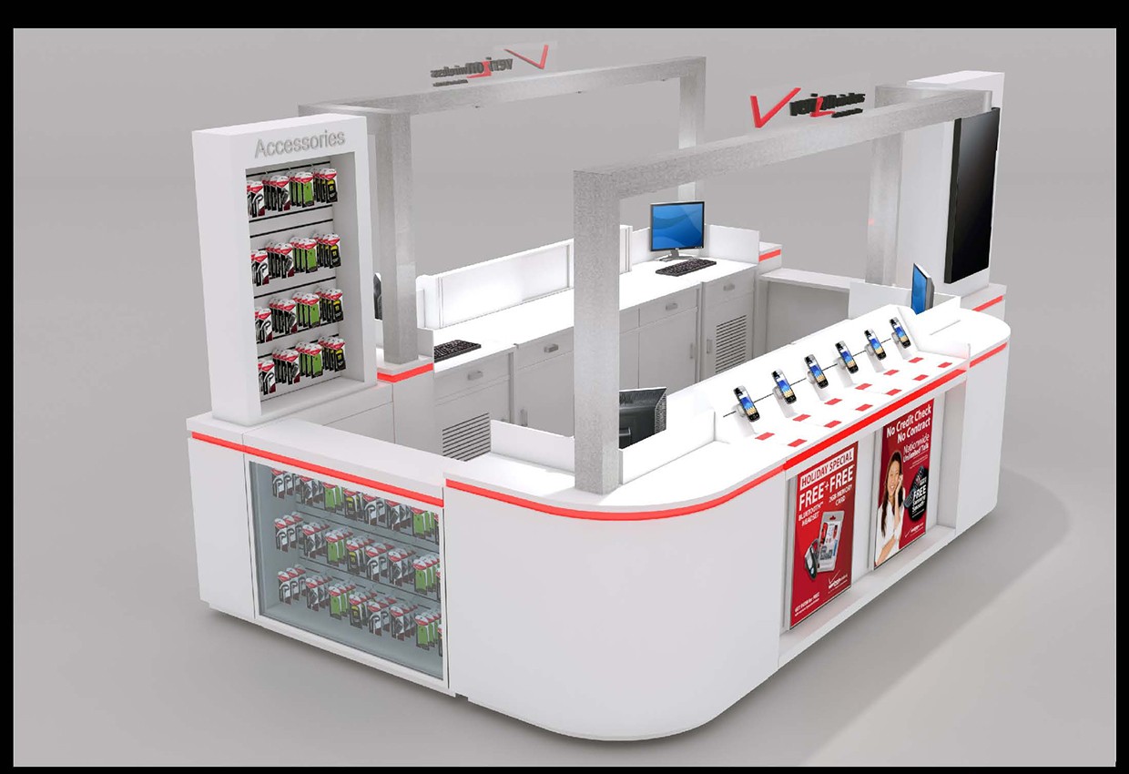 Phone Shop Kiosk Counter Design