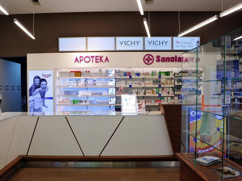 Acrylic Pharmacy Shelf Counter Design-Display Cabinet