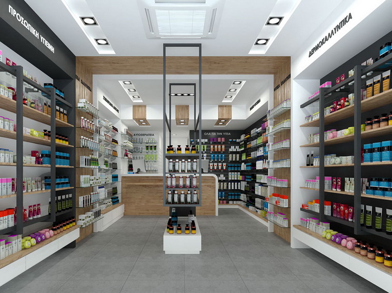 Store Furniture Pharmacy Counter Design OY-PSD022