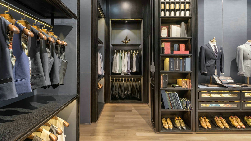 high-end garment shop interior design ideas cheapest price for show room OUYEE-5