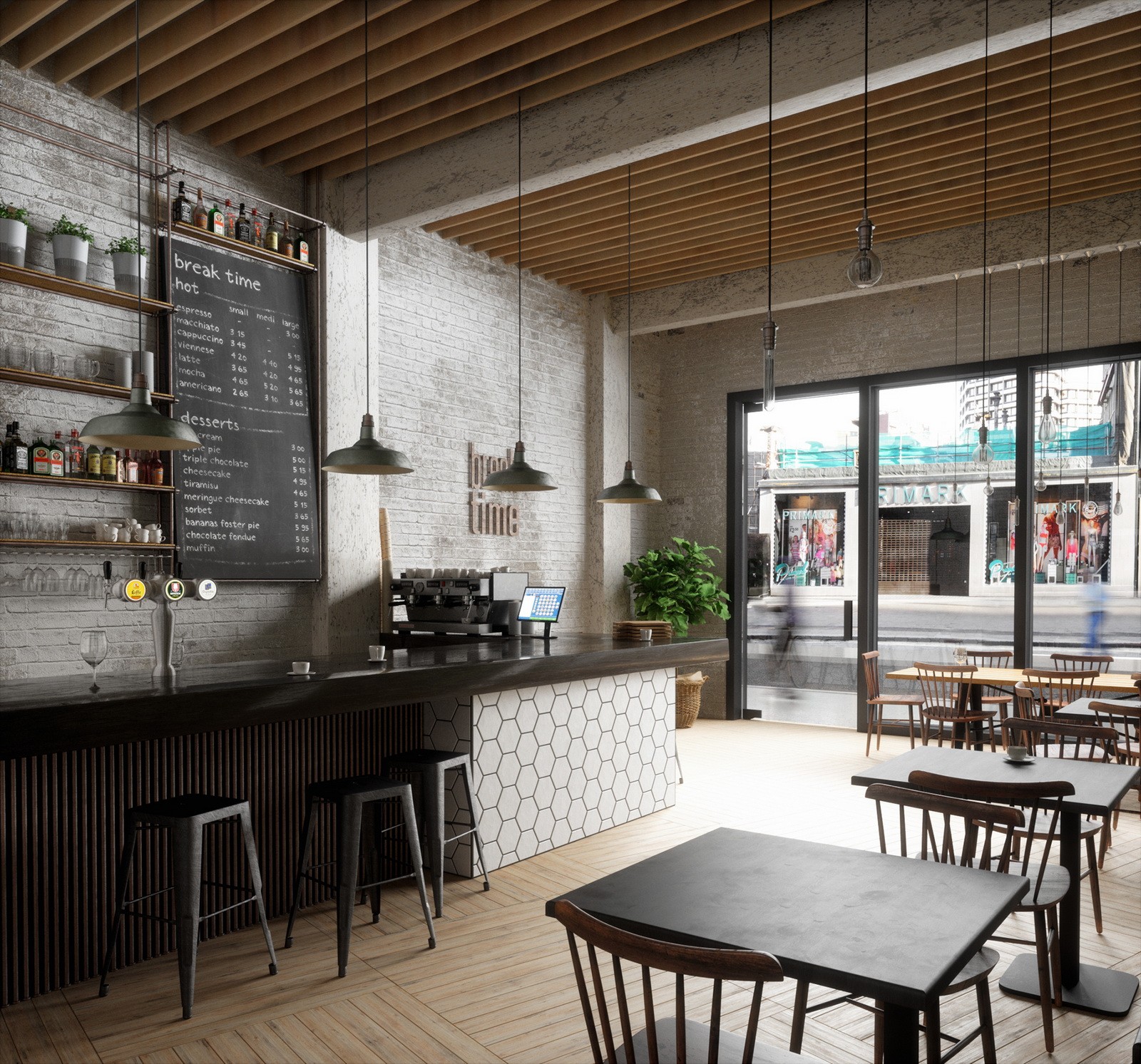 Simple Coffee Shop Interior for Simple Design