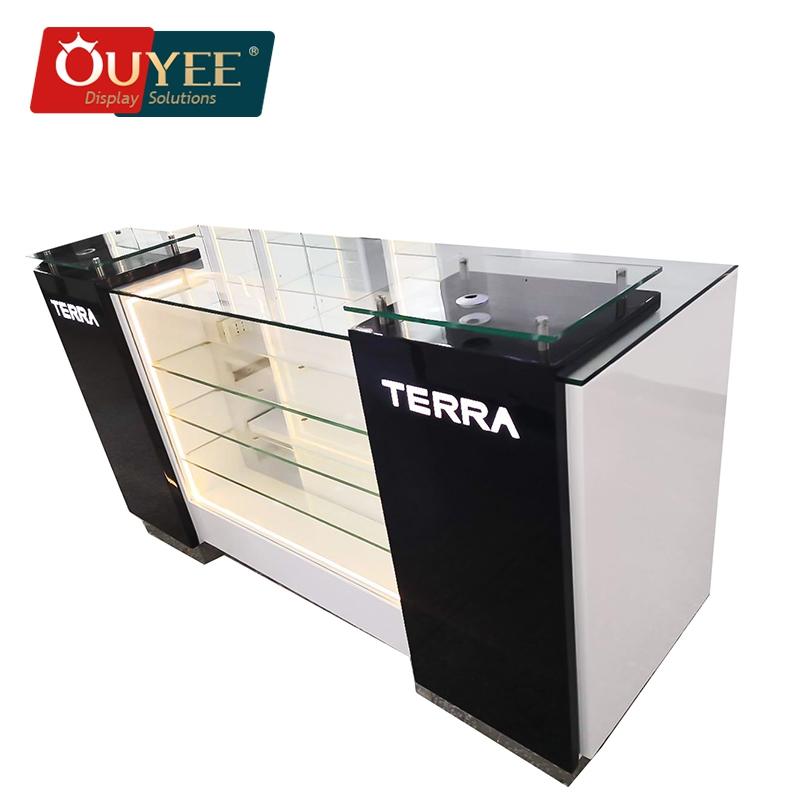 Hot Smoke Shop Shelves Vape Stand Tobacco Furniture Luxury Cigarette Display Case With Customized Hookah Display Design