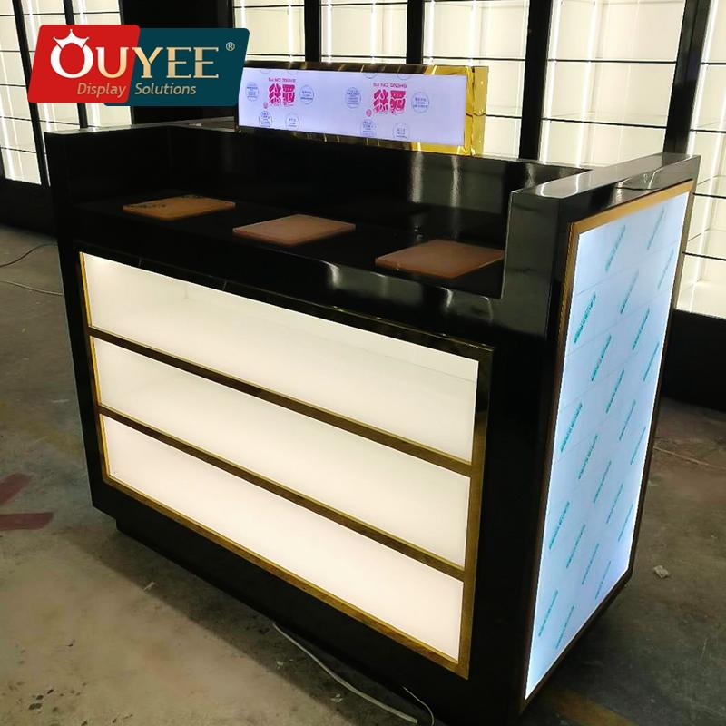 Smoke Shops Glass Display Showcase Supplies Shelf Tobacco Counter Display Case For Store Decoration