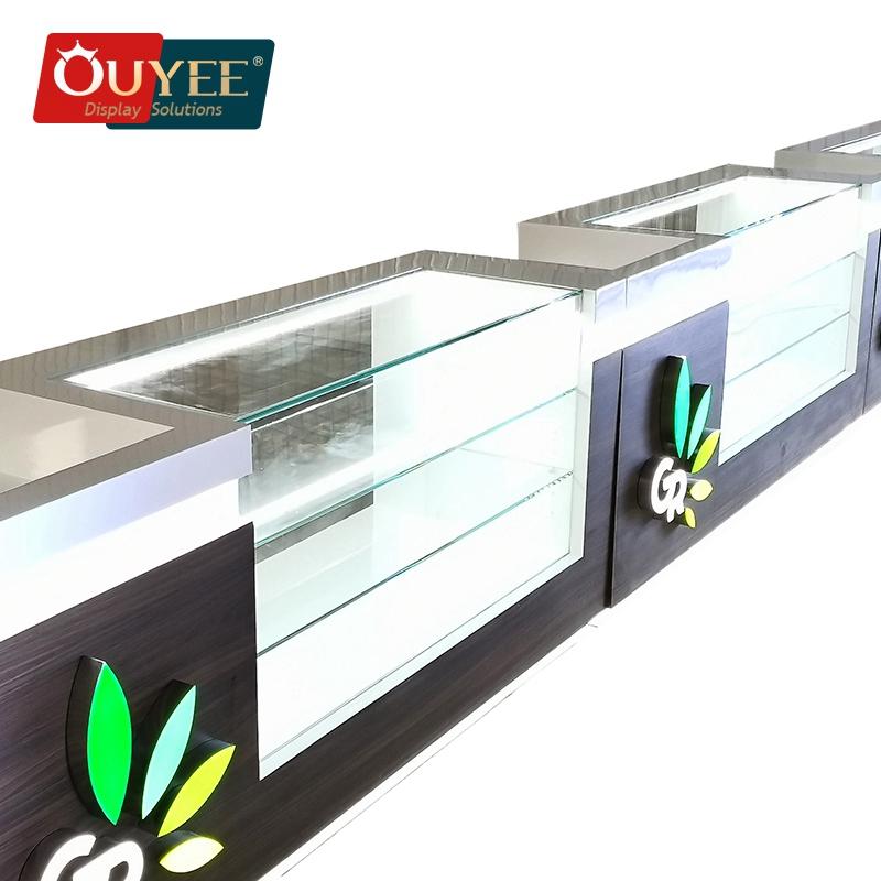 Stylish Dispensary Inteior Design Solution Weed Seed Back Counter Customize Display Showcase For Smoke Cbd Shop
