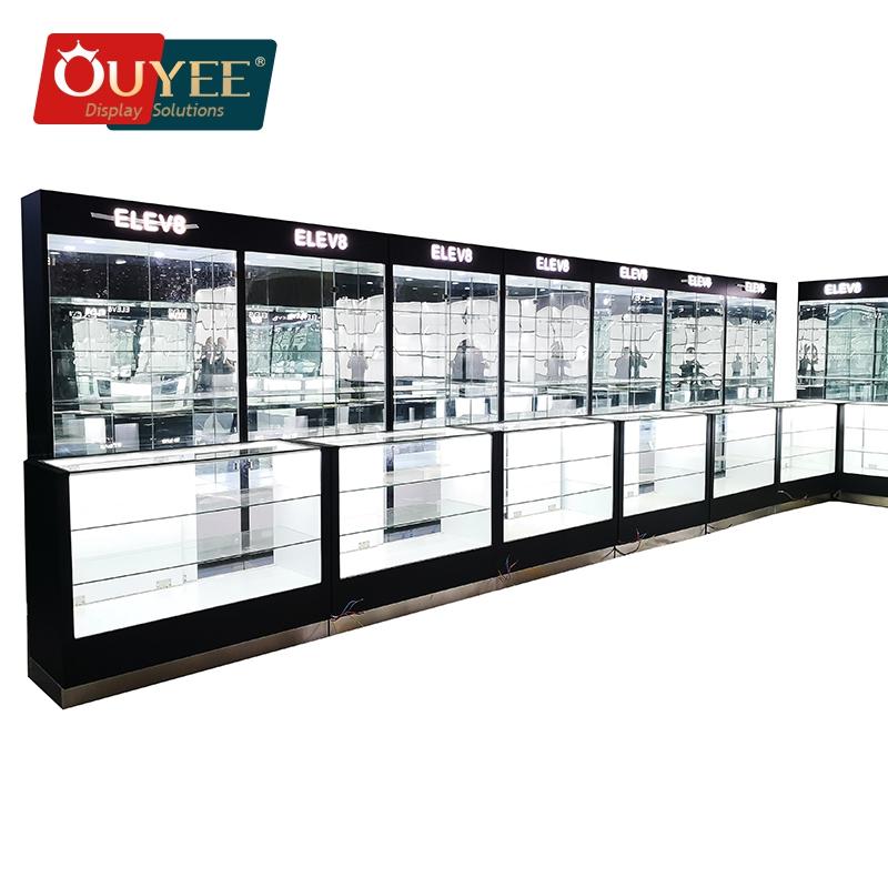 Wholesale Cigarette Display Rack High Stand Tobacco Shop Showcase WIth Customized Smoke Shop Design