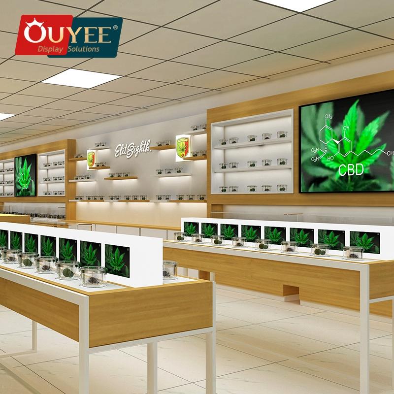 Wholesale Smoke Shops Cabinets Popular Cbd Life Store With Custom Tobacco Display Cases