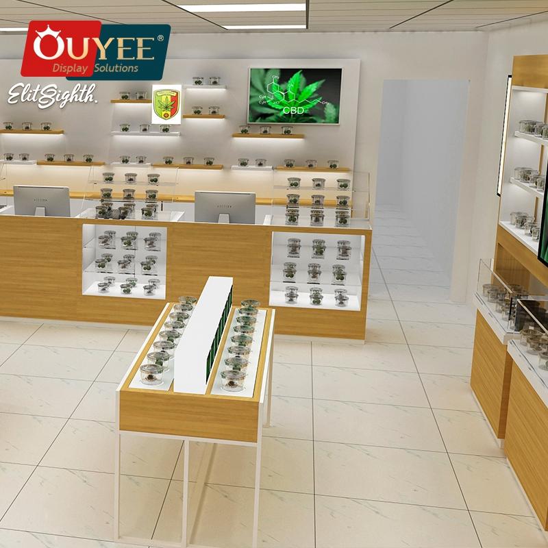 Wholesale Smoke Shops Cabinets Popular Cbd Life Store With Custom Tobacco Display Cases